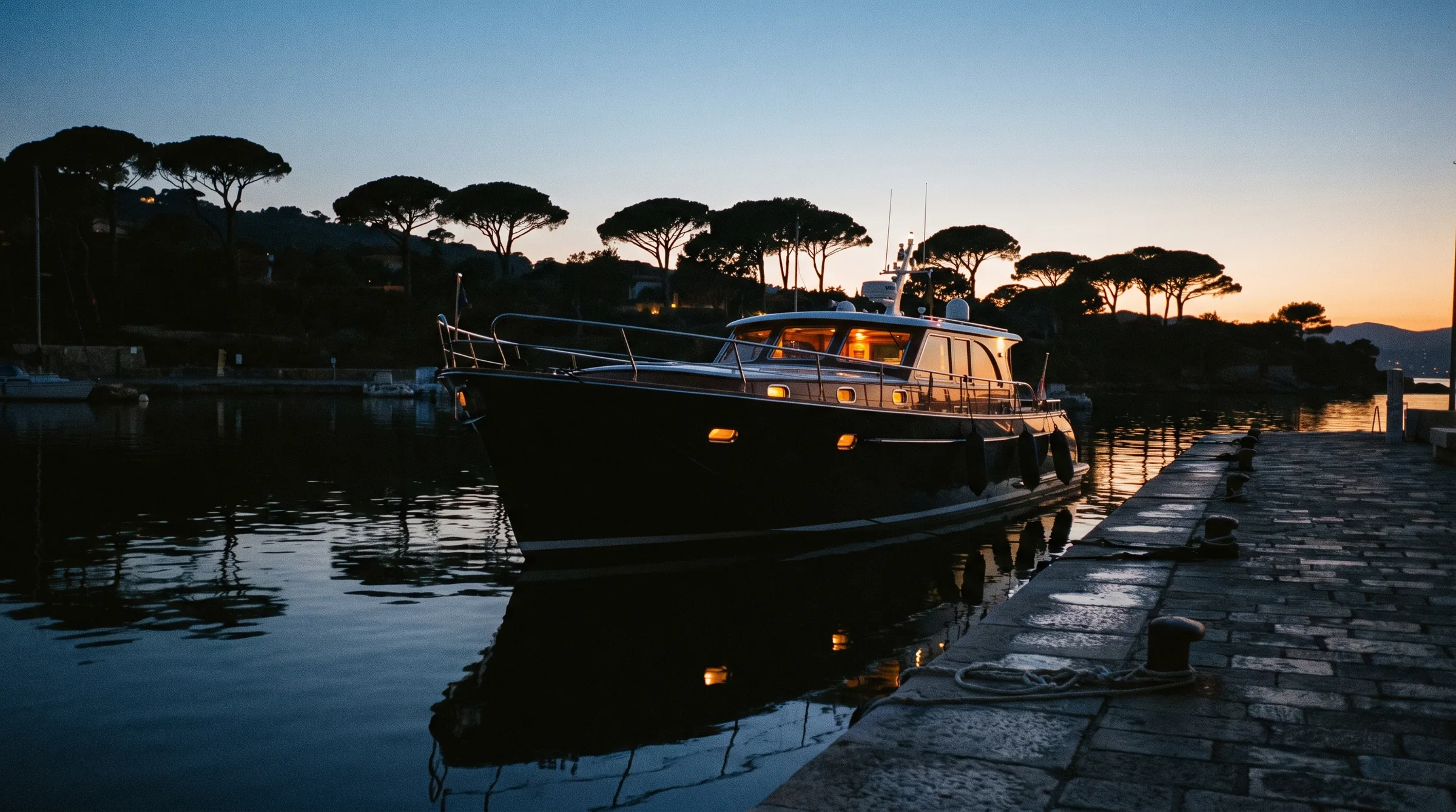 Livraison de poissons frais à un yacht au Port Camille Rayon, Golfe-Juan